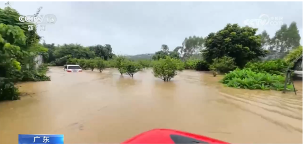 股牛网 强降雨侵袭导致广东多地道路被淹交通阻断 多部门救援抢修